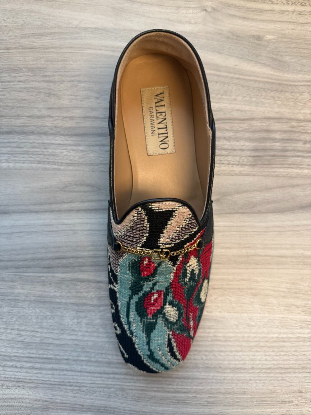 Valentino Garavani Men's VLogo Jiggie Gobelin Jacquard Loafers
